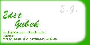 edit gubek business card